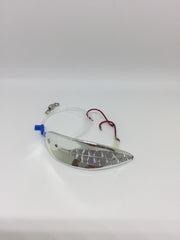 Apex Kokanee lure with tandem red hooks and glow bead for low-light depths.