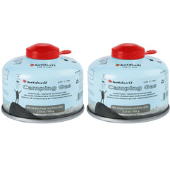 Hotdevil camping stove fuel canister in compact 100g size for backpacking.