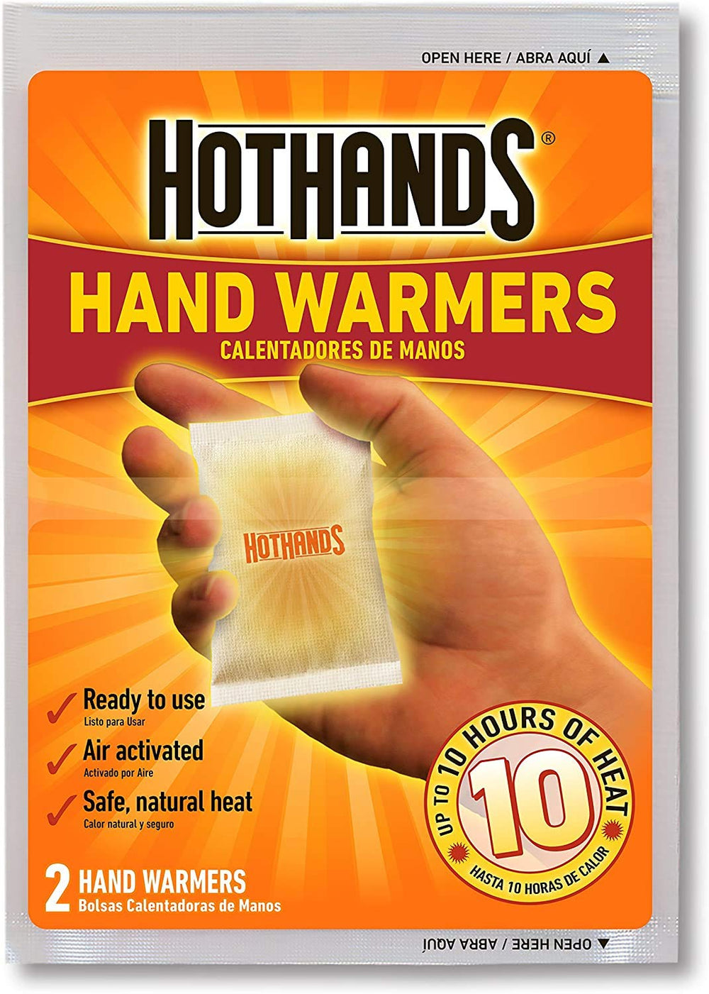 HotHands hand warmers in a 15-pair pack providing portable warmth for gloves.