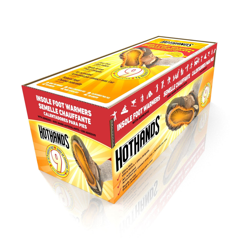 HotHands insoles full-length heat provide continuous warmth for the whole foot during outdoor activities.