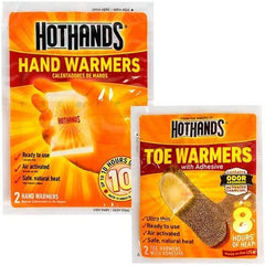 HotHands Toe and Hand Warmer Pack box, ideal for convenient outdoor warmth.