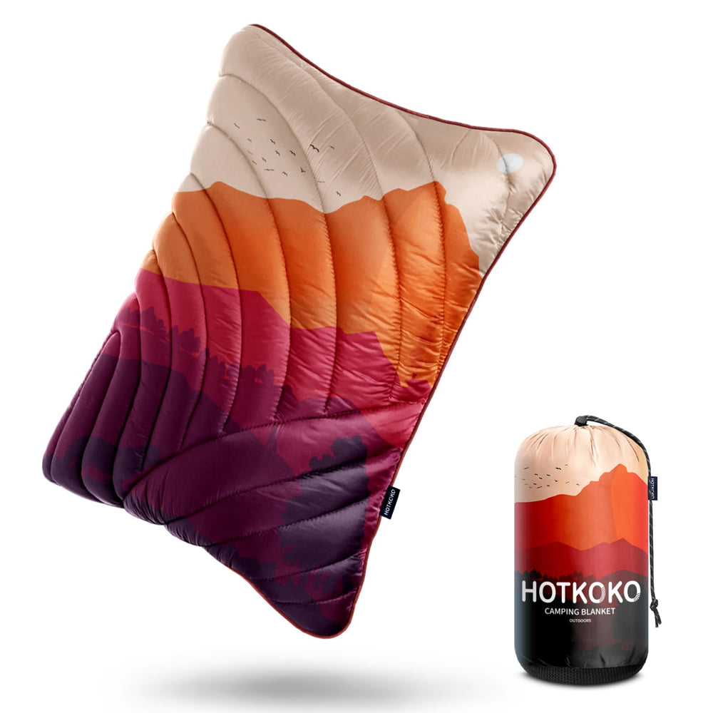 Hotkoko camping pillow soft cover closeup highlighting comfortable support.