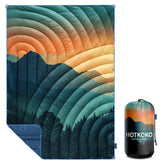 hotkoko mini camping blanket folded compact for quick packing and travel warmth.