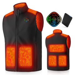 Hotrego heated vest front view delivers all-day warmth for cold commutes