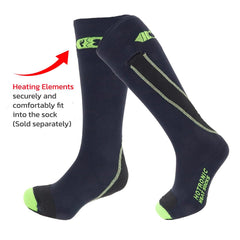 Hotronic XLP PFI 30 Surround Thin Heat Socks battery packs attached to inner cuff