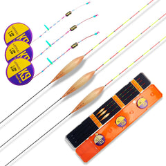 HQYLCH 3pcs Reed Fishing Floats Kit with Storage Box