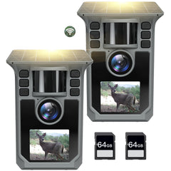 Hrivcam Trail Camera setup showing solar-powered operation for long-term wildlife monitoring.