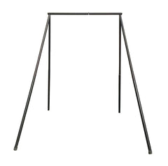 HSW Black Steel Game Hoist Rack side view shows sturdy design for field processing.