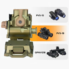 HTPREC NVG Mount adjustable tilt levers for precise eye-relief comfort.