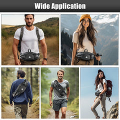 HTZPLOO waterproof polyester fabric keeps belongings dry during rain or sweat.