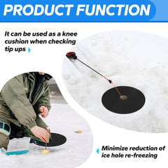 12 inch diameter ice fishing hole cover on ice