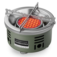 HUGEFLAMES infrared stove compact design for easy packing on hikes and camps