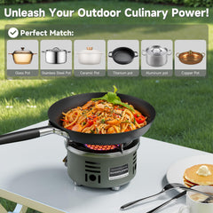 HUGEFLAMES windproof infrared stove with adjustable flame for varying conditions