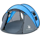 HUI LINGYANG 4P pop-up tent demonstrates fast, easy setup for quick shelter at the campsite.
