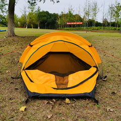 HUIOP backpacking tent stored in sack enables easy transport