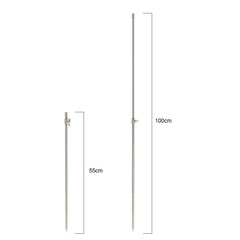 HUIOP Bank Stick stainless-steel body offers durable support on riverbanks.