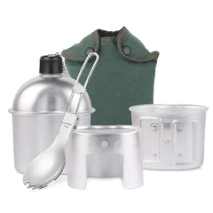 HUIOP camping cookware 4pc set ready for backpacking meals