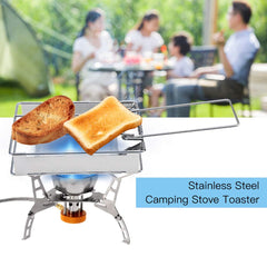 HUIOP camping toaster compact folded view highlights space-saving design for picnics