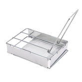 HUIOP camping toaster foldable plate shown for compact travel and easy storage