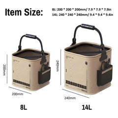 HUIOP EVA material bucket emphasizing durability and leak prevention for outdoors.