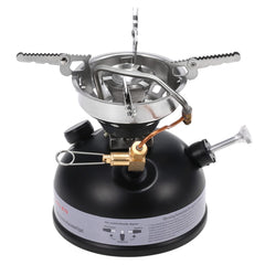 HUIOP gasoline stove compact assembly shows fast setup for trail meals