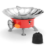 HUIOP gas stove foldable design enables compact transport for outdoor trips.