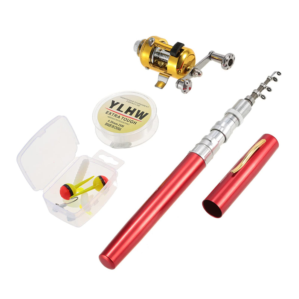 HUIOP mini telescopic rod extended for portable on-the-go fishing