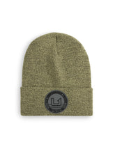 HUK embossed beanie closeup shows soft-knit texture for cold days
