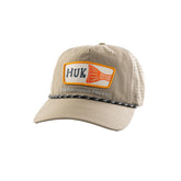 HUK men's patch performance hat front view for all-day lightweight wear.