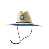 Huk men's straw hat with full brim offers sun protection and shade on hot days.