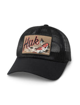 HUK men's trucker hat with adjustable snapback for a customizable fit on the water.