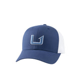 HUK mens trucker hat front view with anti-glare design and breathable fabric for all-day wear