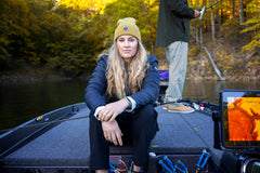 HUK Beanie stretch fabric adapts to movement and holds its shape.