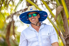 Huk straw hat dries quickly for comfort on land or water.