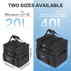 Hulongo insulated soft cooler bag beach-ready with leak-proof lining