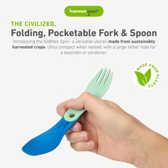 humangear GoBites Bio Spin ergonomic U-shape enhances meal comfort