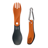 Humangear GoBites Bio Spin folded compact utensil showing space-saving design for travel