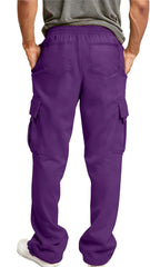HUNGSON cargo sweatpants drawstring waist shows adjustable comfort