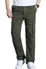 HUNGSON men's casual hiking pants side pocket view showcasing easy-access storage