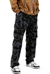 HUNGSON men's hiking pants cotton drawstring close-up highlights breathable fabric for comfort.