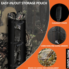 Hunt Quiet blind silent-access door enables quick gear retrieval.