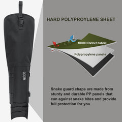 HUNTARMOR Snake Guard Gaiter Chaps belt attachment for quick on/off in rugged terrain