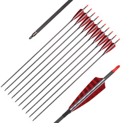 Hunter Ian Archery pure carbon arrows with 30-inch shaft for durable practice and hunting.