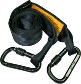 Hunter Safety System LCS lineman's strap in use for secure climbing.