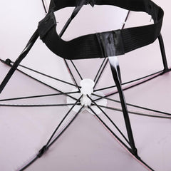 Compact folded umbrella hat for travel