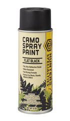 Hunters Specialties camo spray paint in flat black for non-reflective camouflage on stands and blinds.
