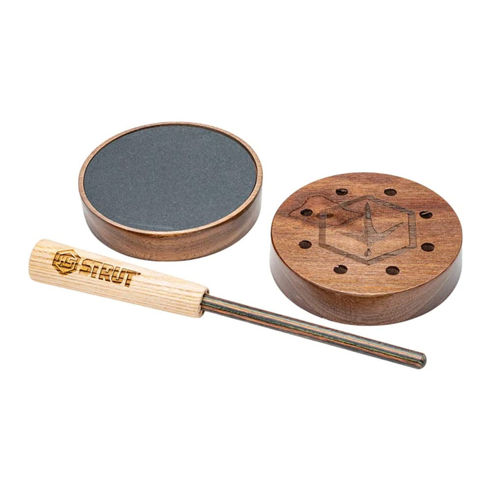 Hunters Specialties HS Strut Select Closing Time pot call in walnut wood for rich turkey tones.