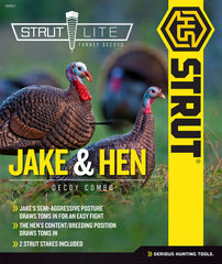 Hunters Specialties Strut-Lite Feeding Hen decoy signals safety, improving turkey flock behavior and hunt setup.