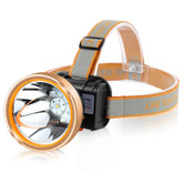 Hunting Friends 20W headlamp close-up with bright LED beam for night visibility
