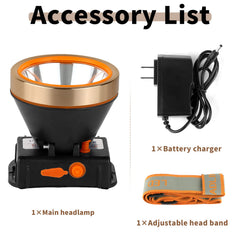 Hunting Friends IPX5 waterproof headlamp in rain-ready outdoor use